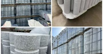 山南 芝麻白花岗岩挡车柱、隔离柱多少钱