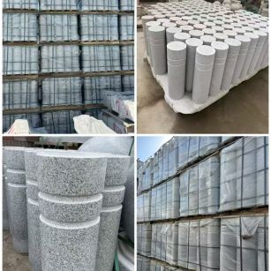 山南 芝麻白花岗岩挡车柱、隔离柱多少钱