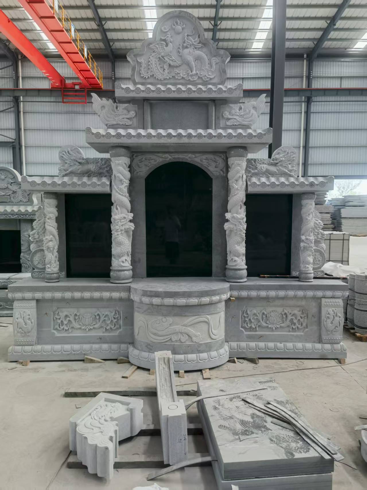 山南 芝麻灰高档墓碑，土墓，可定制