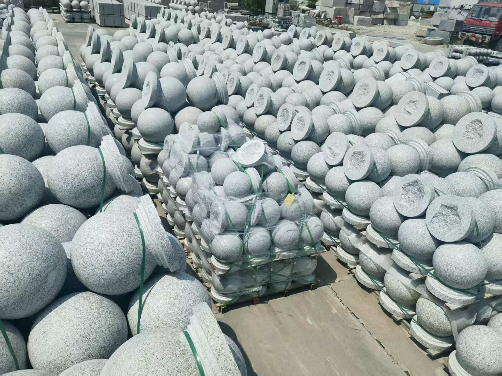 山南 花岗岩实心圆球，石球，挡车球，挡车石，车止石，路障石。